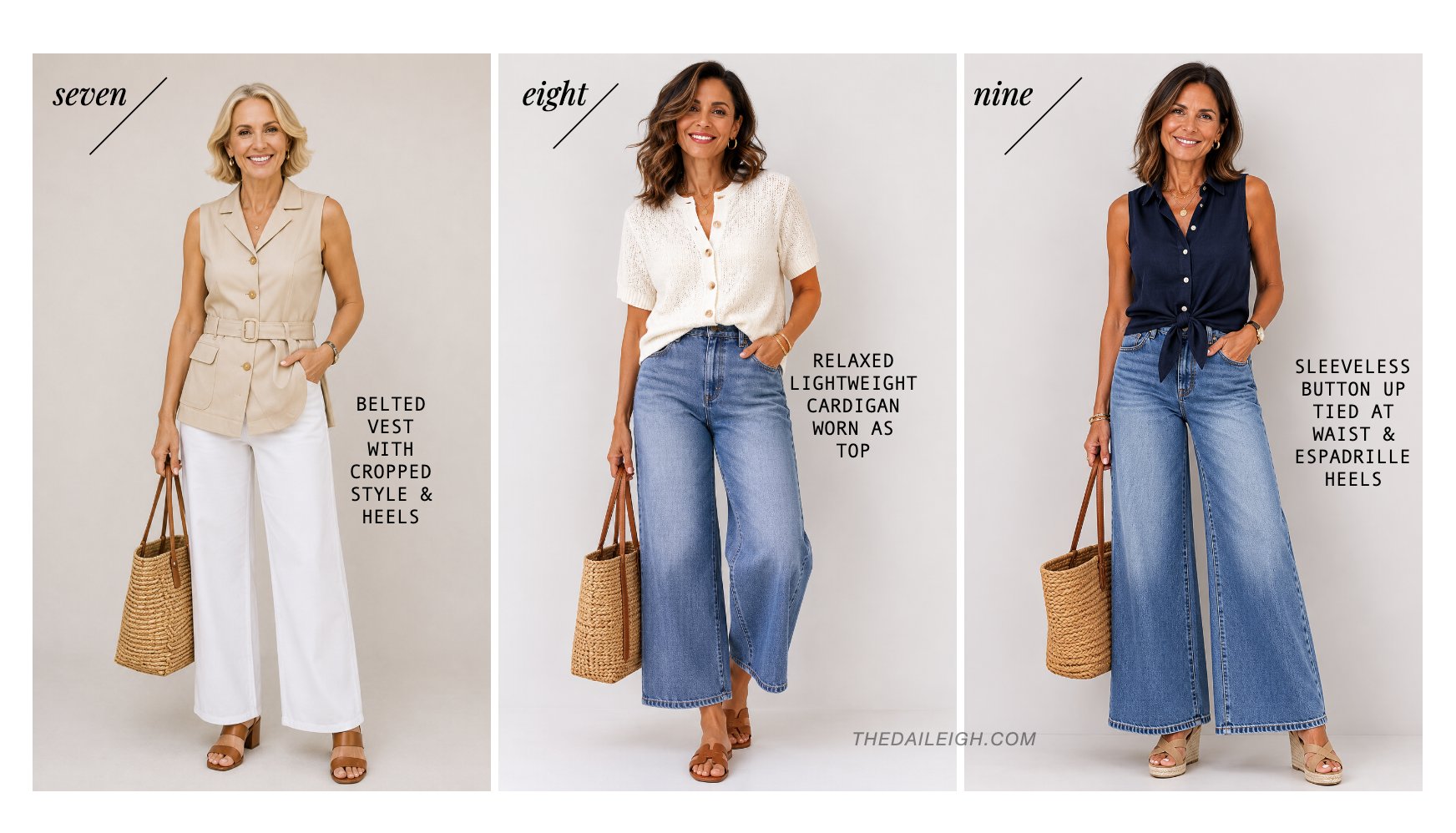 how to style wide leg jeans in summer