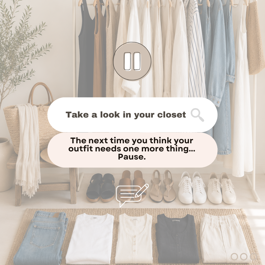 A question box helping women build out an outfit.