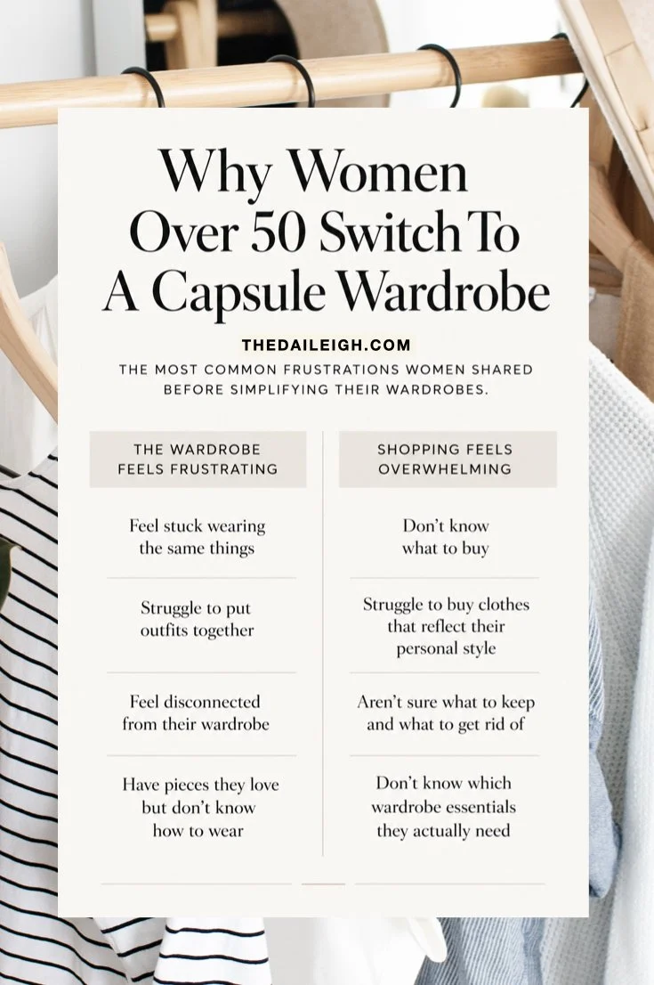 why women over 50 switch to a capsule wardrobe