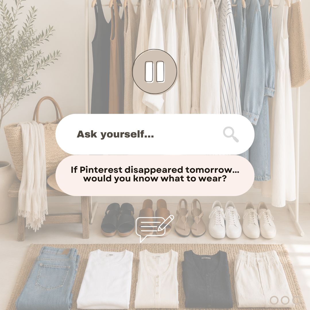 Question box asking women over 50 how they get dressed.