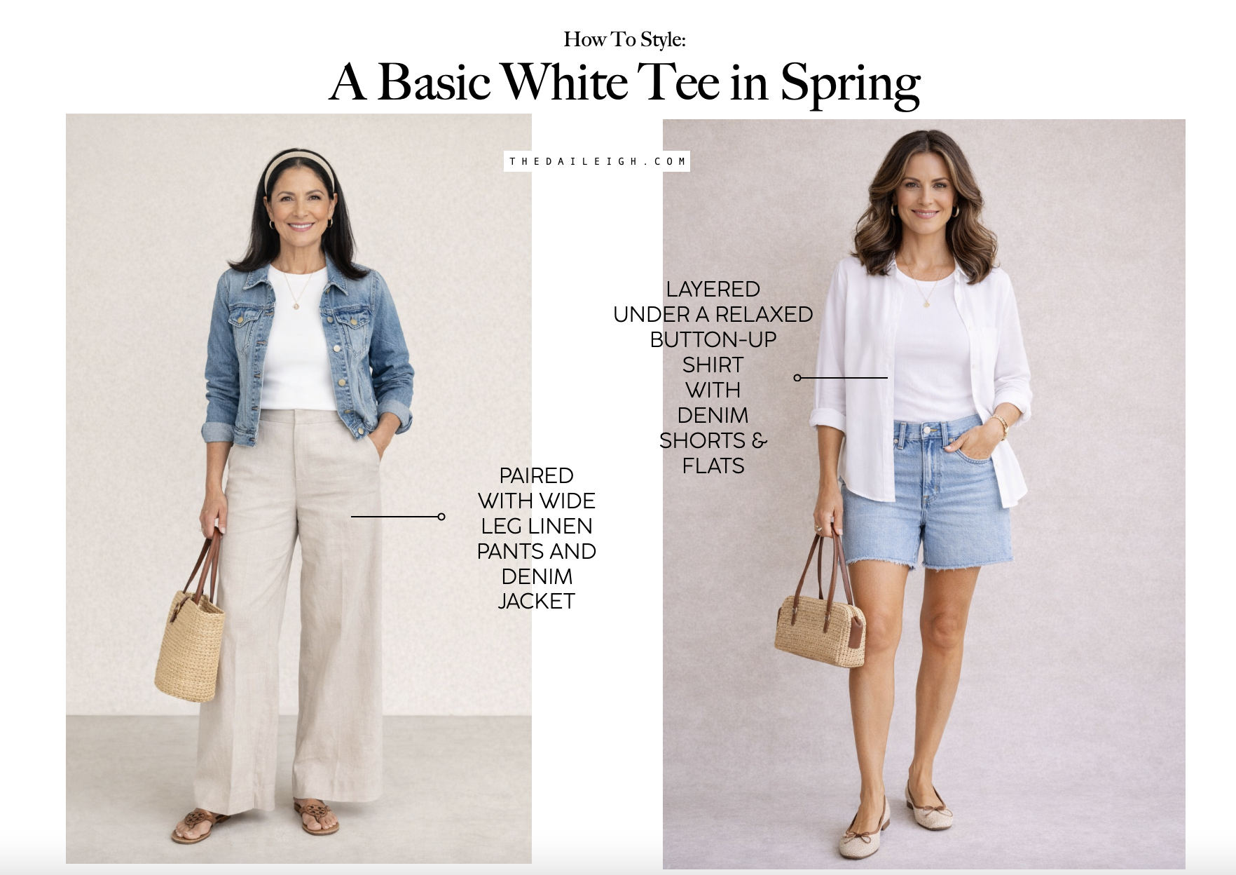 how to style a basic white tee