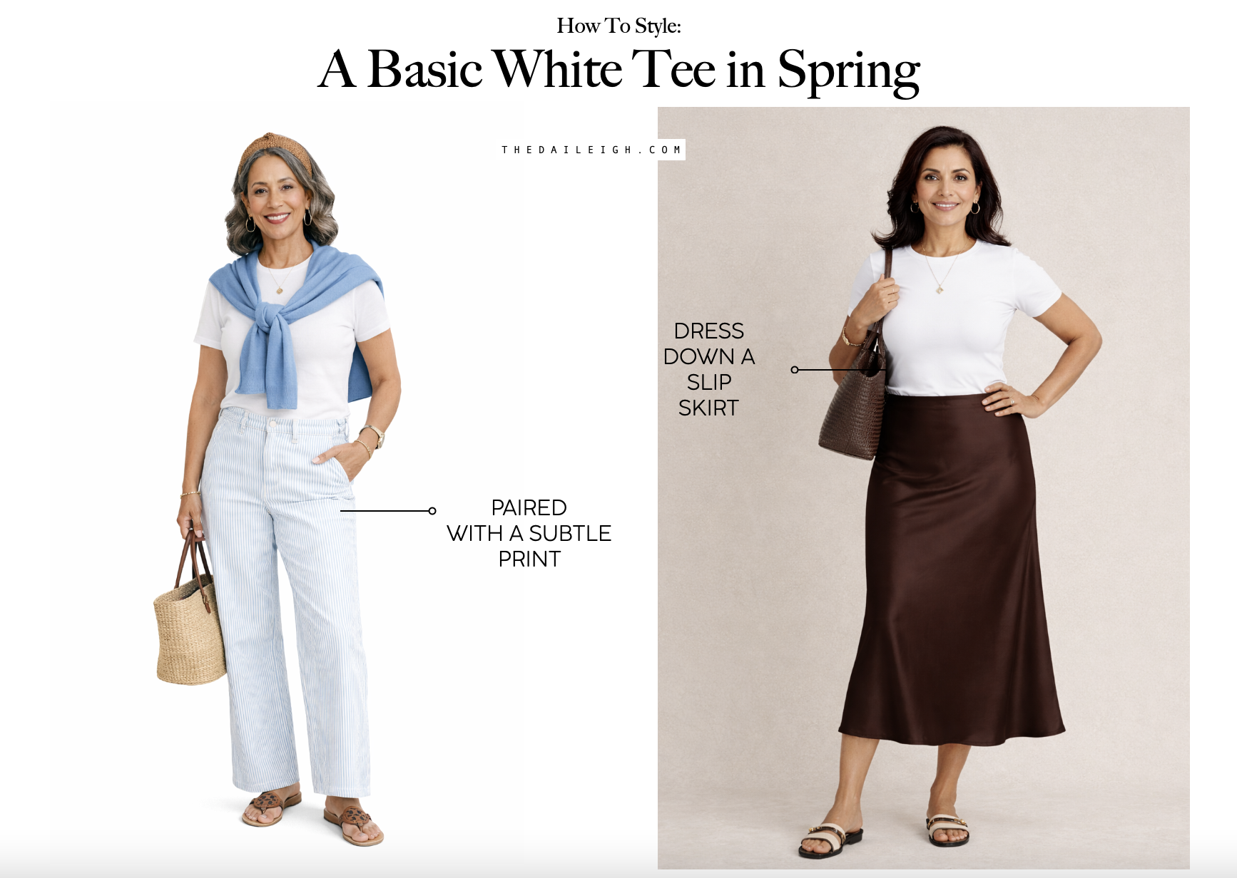how to style a basic white tee