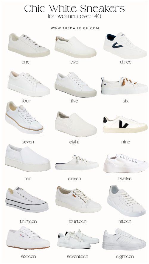 White Sneakers For Women Over 40 — THE DAILEIGH
