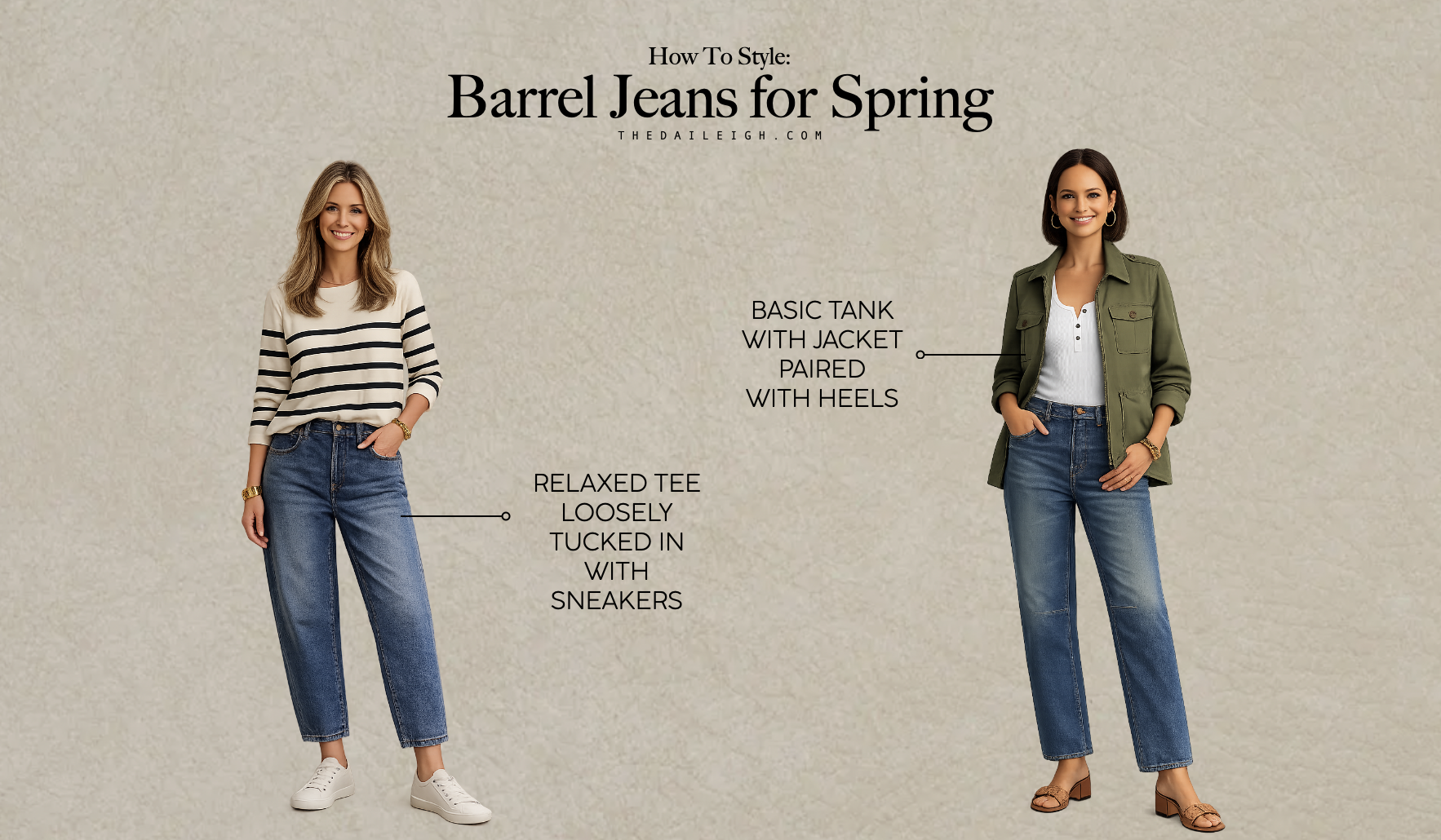 barrel jeans outfit ideas for spring