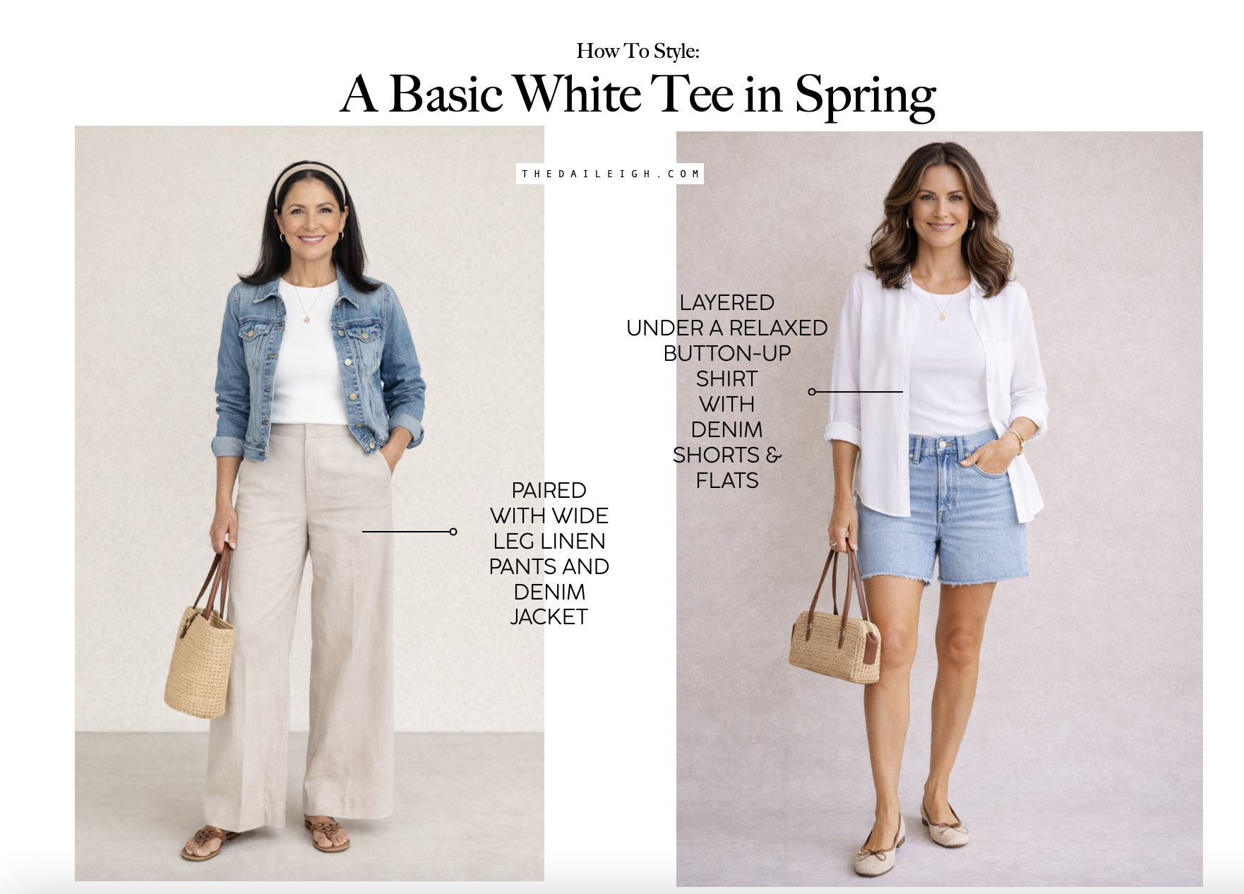 how to style a white tee in spring