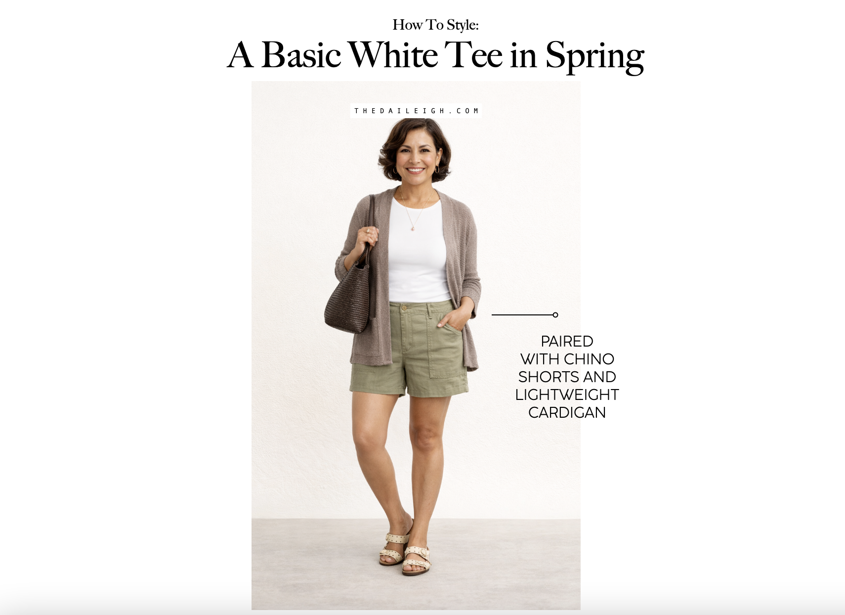 how to style a white tee in spring