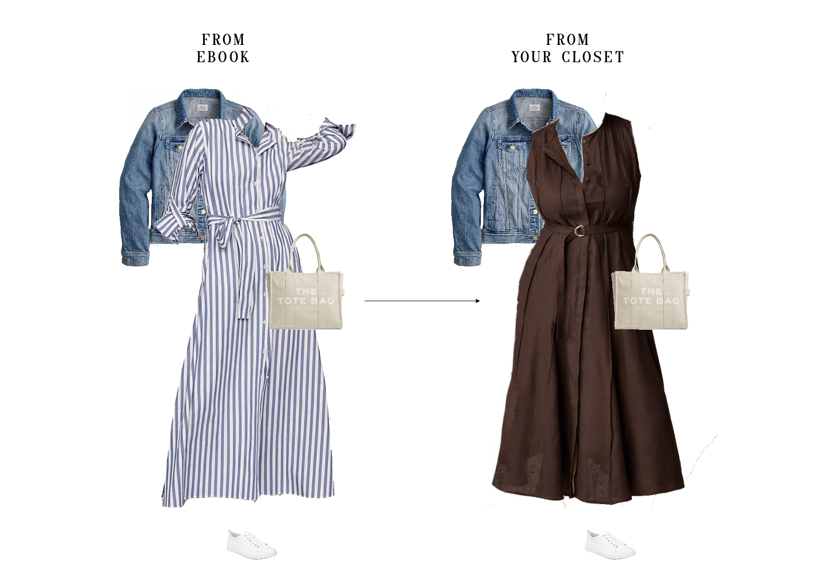 How to wear a dress with sneakers.
