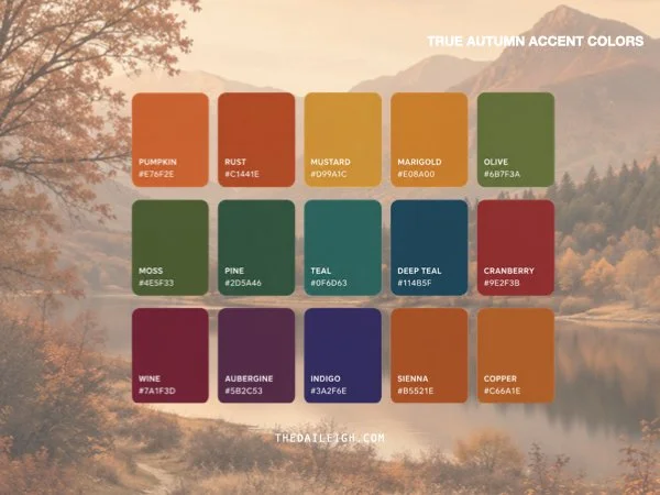 True Autumn Accent Colors