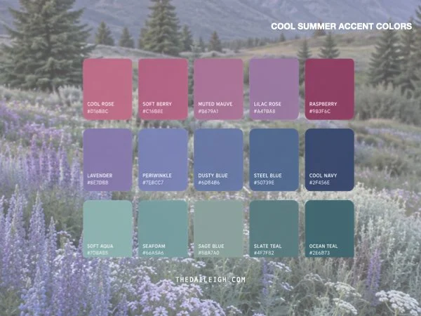 Cool summer accent colors.