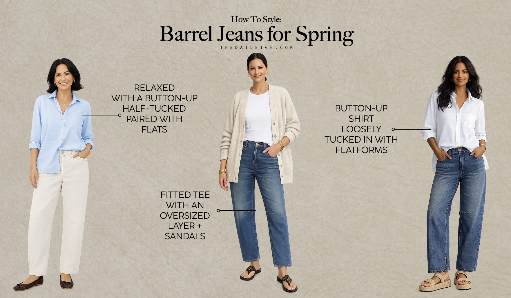 barrel jeans outfit ideas for spring