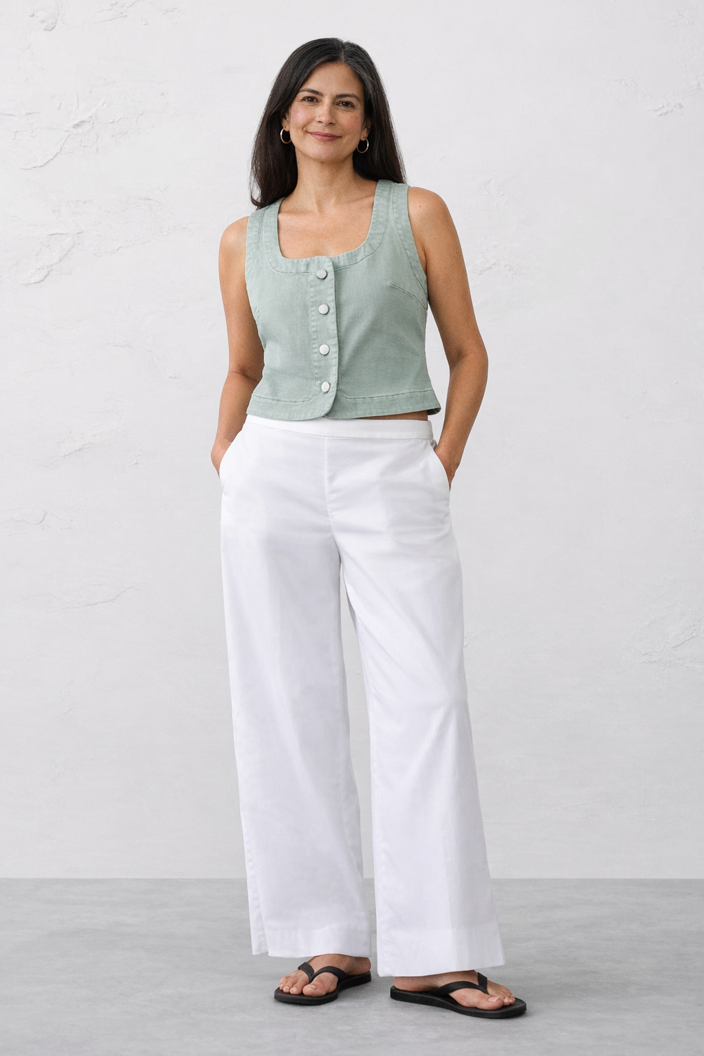 Women wearing spring outfit