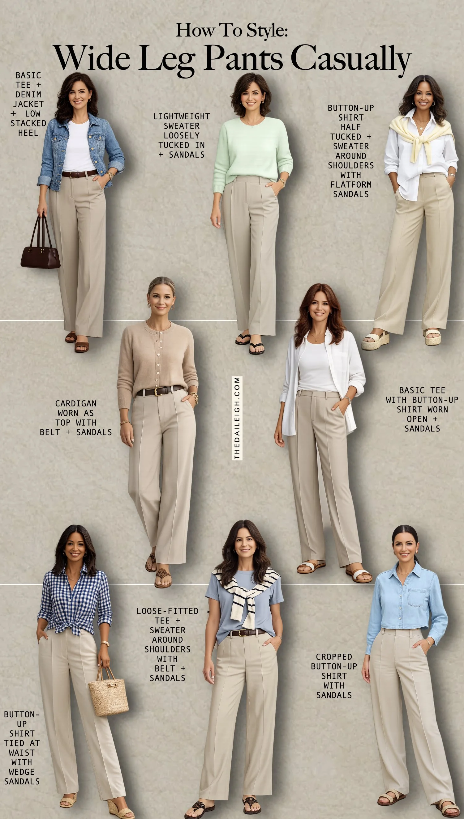 How to style wide-leg pants for everyday casual wear