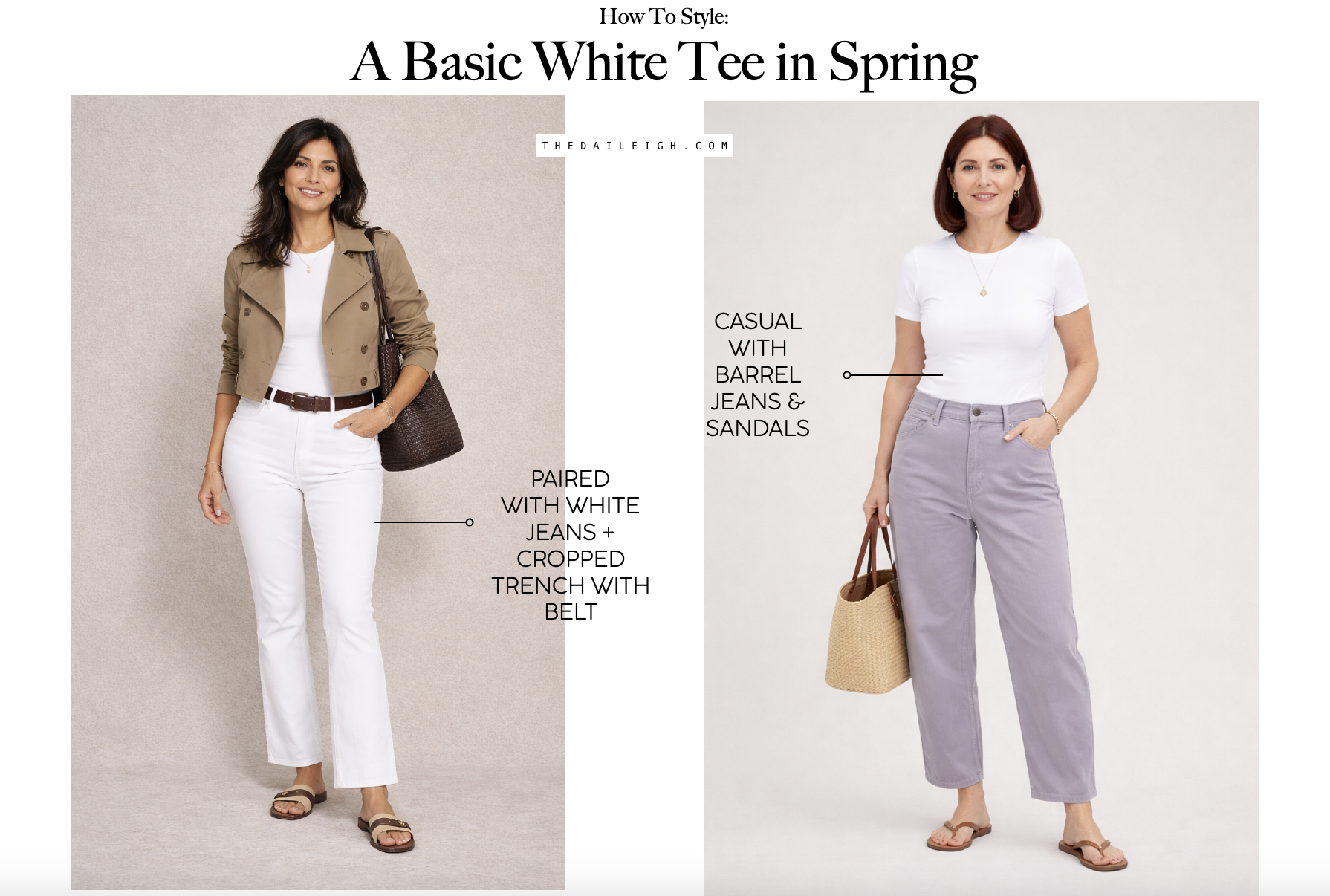 how to style a basic white tee