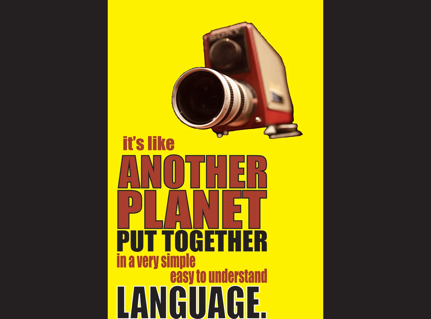© Isabelle Pauwels, affiche pour l'exposition It’s like another planet put together in a very simple, easy to understand language (2014).