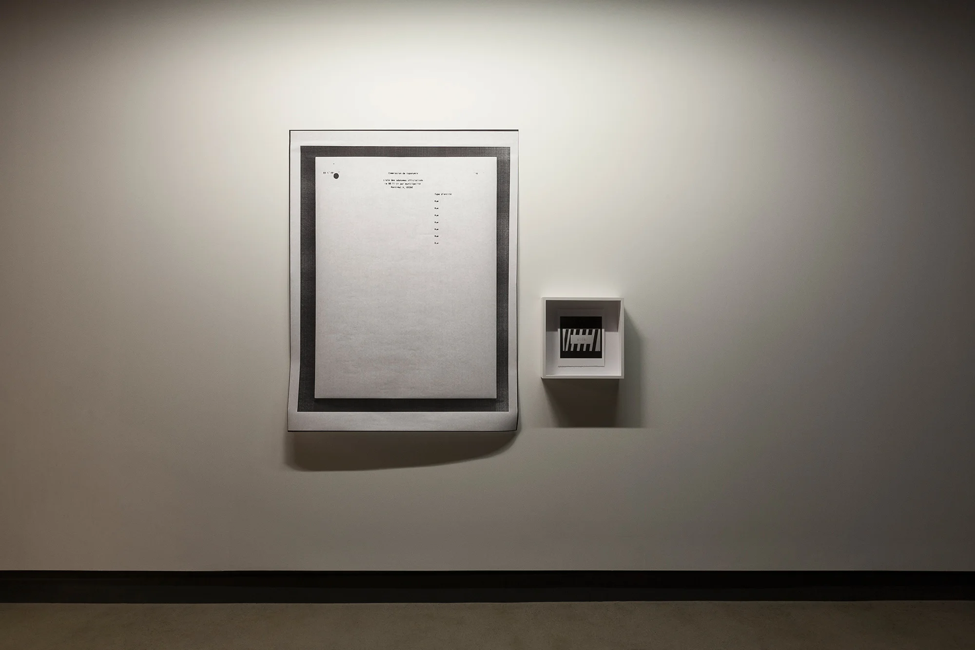 © Velibor Božović, vue de l'exposition Nothing Will Surprise You Here (2017). Photo : Marilou Crispin.