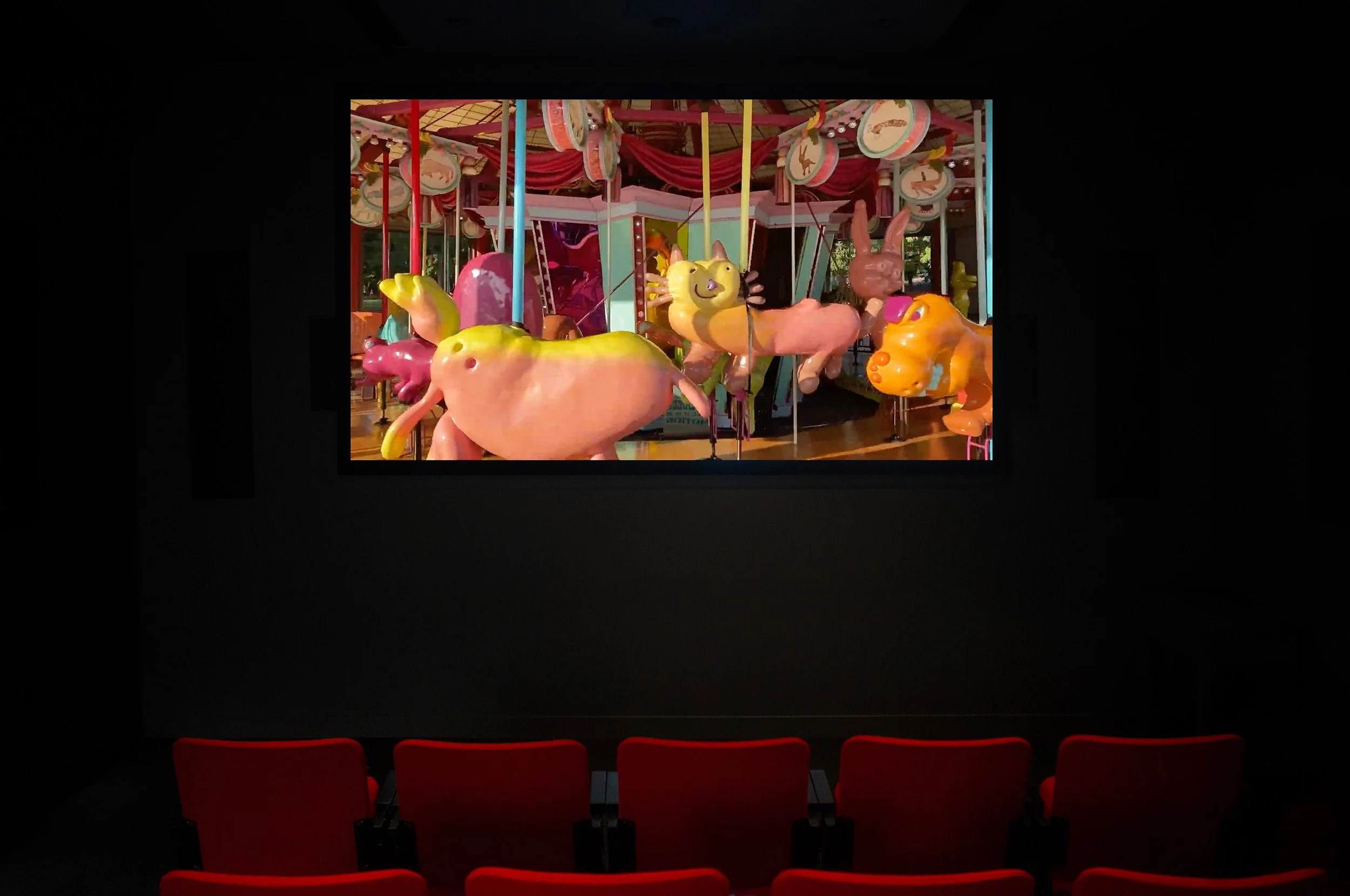  © Vijay Masharani, vue de l’exposition  Vidéos sélectionnées , Dazibao, 2026. Photo : Atlas documentation 