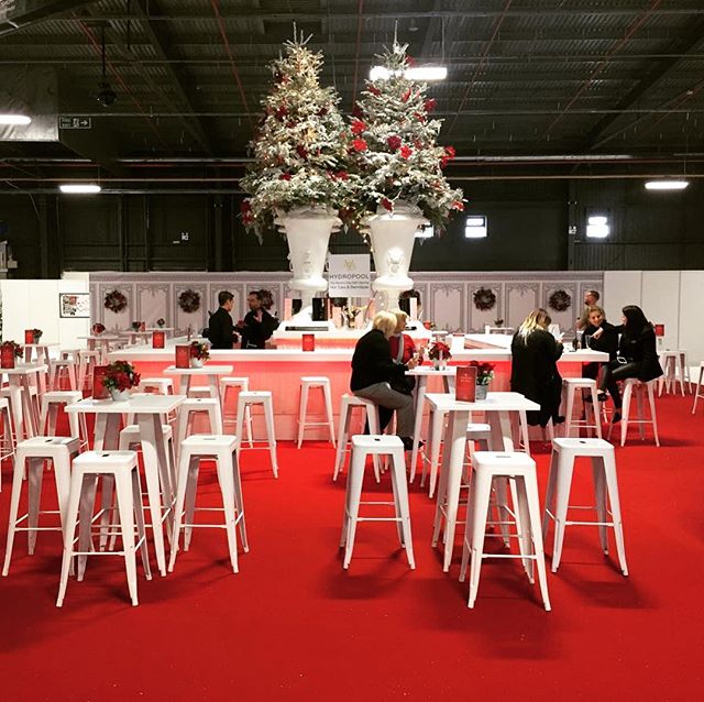 Our Christmas champagne bar all designed up during the Ideal Home Show at Christmas.