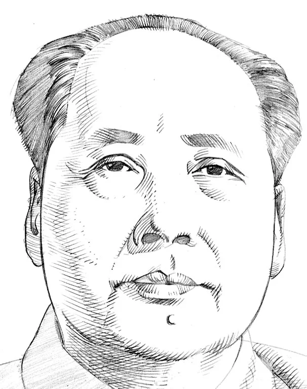 Mao. Pencil detail.