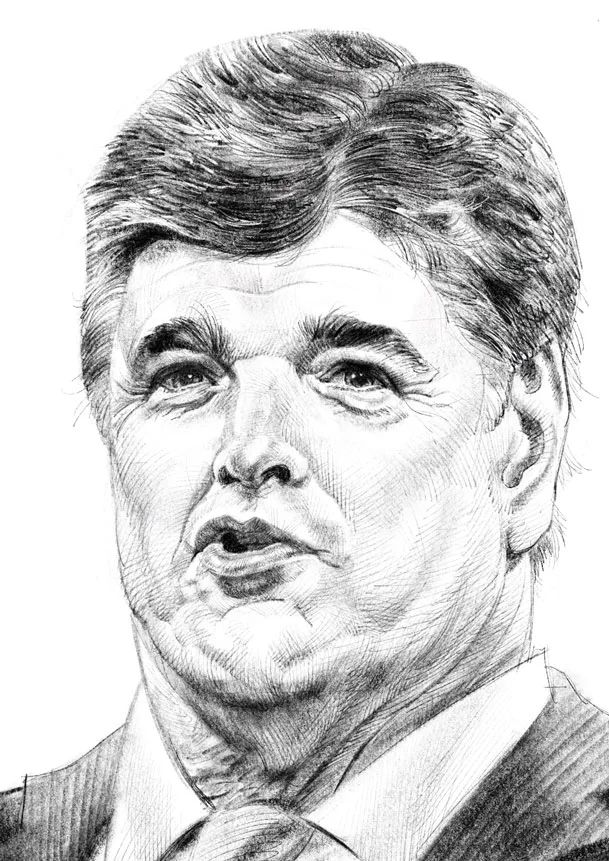 Sean Hannity. iPad pro and Apple Pencil on procreate
