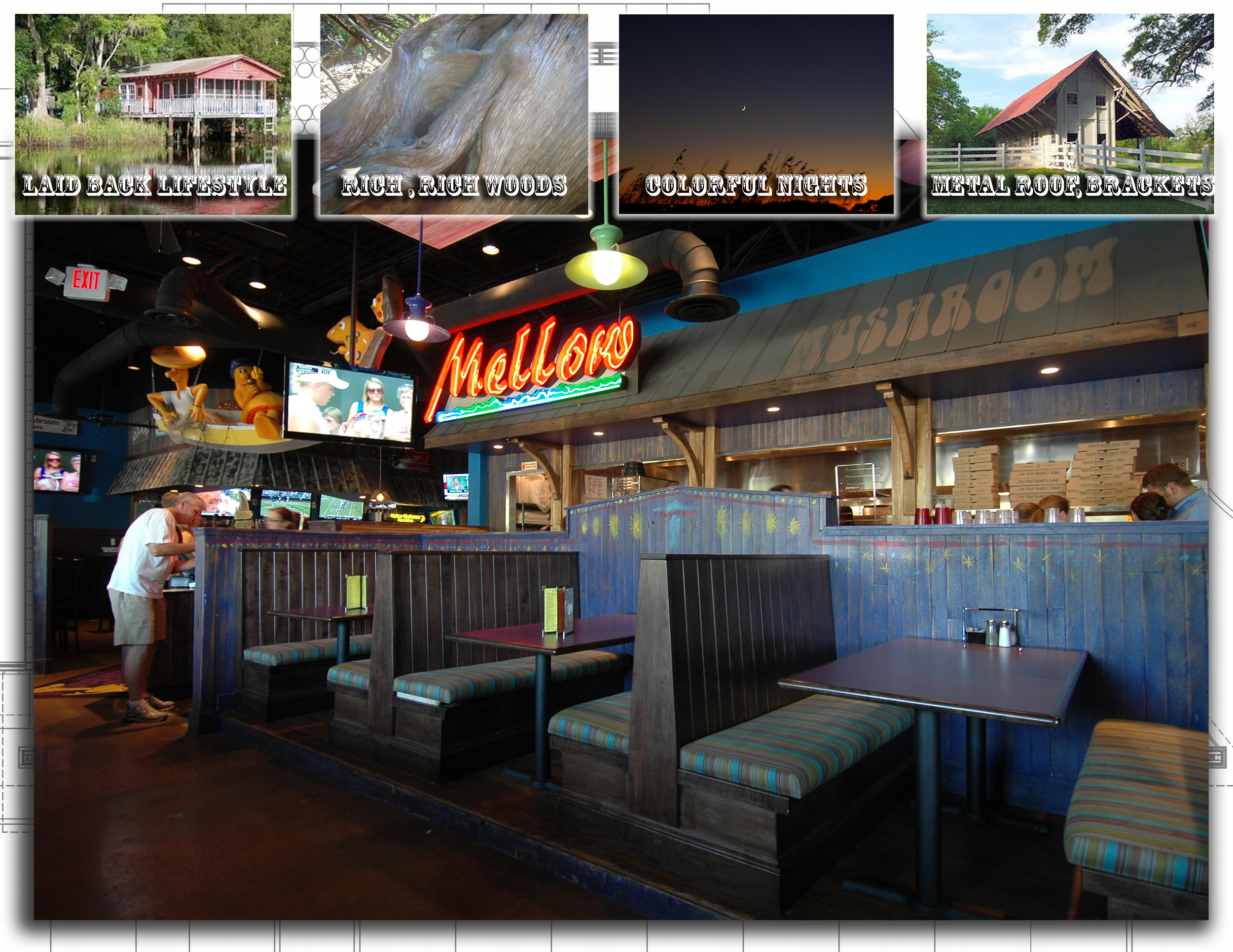 Mellow Mushroom Pizza Bakers Firm: Square Feet Island Architects, Inc. Architect: Don Baker, AIA