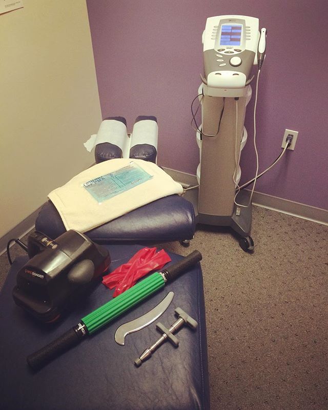 Here are just a few things we use in the office to get you feeling better. From chiropractic adjustments to ultrasound we have you covered! #chiropractic #chiropractor #charlottesville #cville #charlottesvilleva #activator #heattherapy #estim #exerci