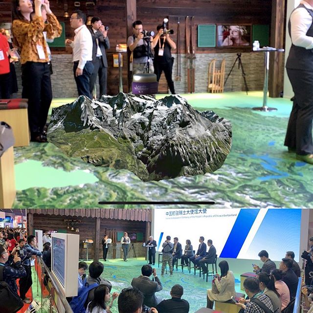 Our AR-based &ldquo;Livemap&rdquo; of Switzerland is now live at the China International Export Expo 2018! #ar #ciie #ciie2018 #expo #china #chinaexpo #shanghaiexpo #swisstourism