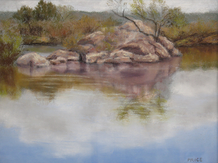 Reflecting for a Moment (523), pastel, 11 x 14", $650