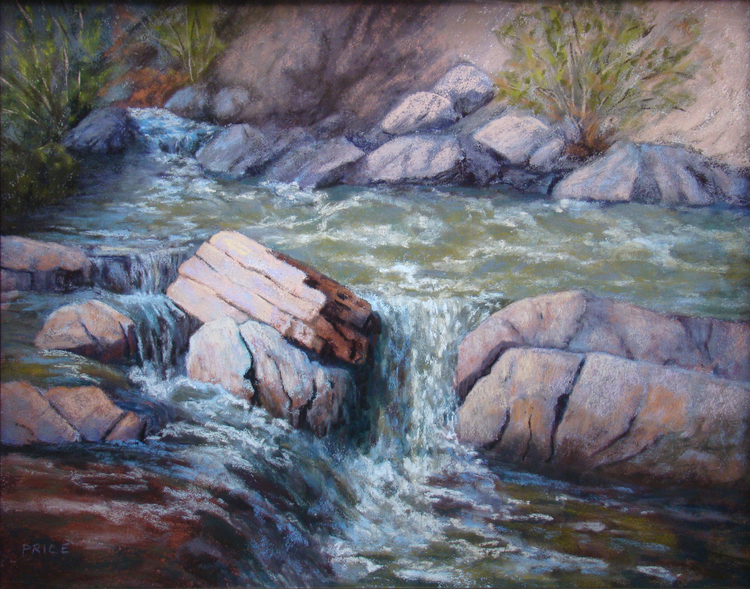 Water Music/Animas River (519), pastel, 16 x 20", $1,250