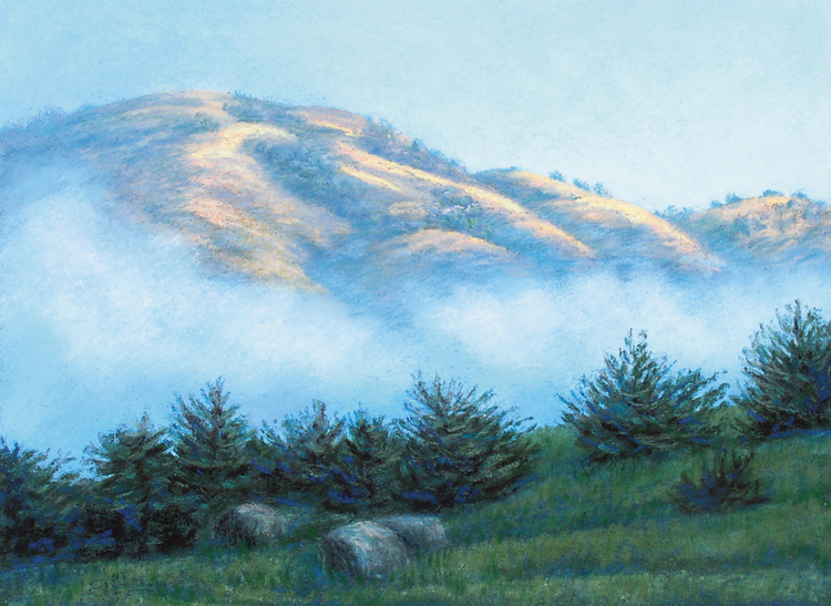 Ground Fog (664), pastel, 12 x 16", $700