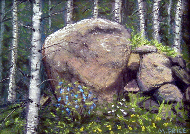 Mountain Wildflowers II (734), pastel, 6 x 8", $400