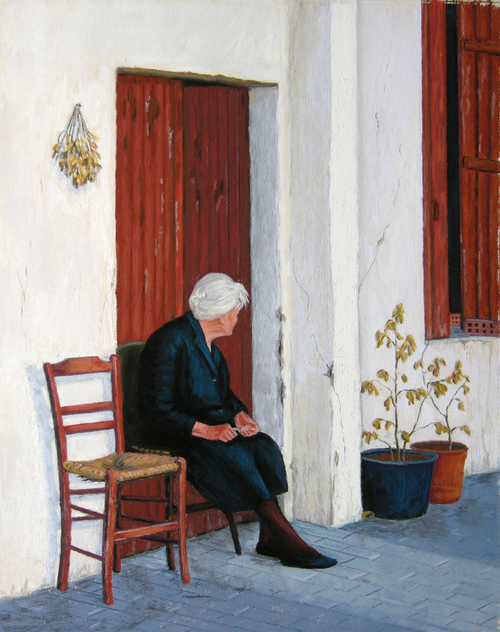 Waiting (542), pastel, 14 x 11", $650