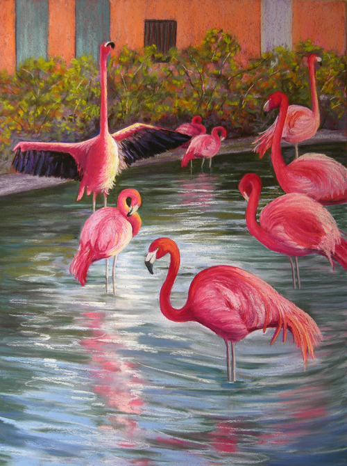 Group Dynamics (693), pastel, 24 x 18", SOLD