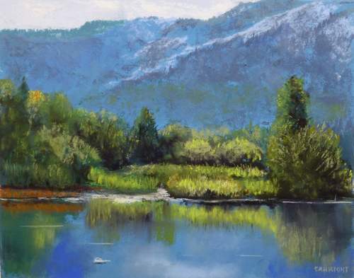Blanco Basin Pond (170), pastel 11 x 14", $600