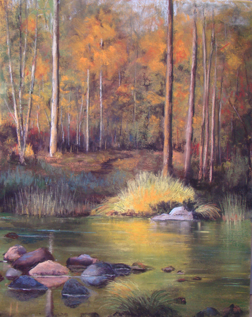California River (114), pastel, 20 x 16", $950
