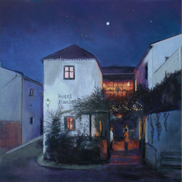 Bandolero at Night (Spain) (131), pastel, 16 x 16", $750