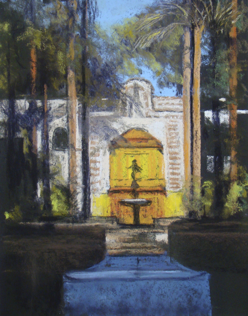 Al Kazar Fountain (188), pastel, 11 x 14", $600