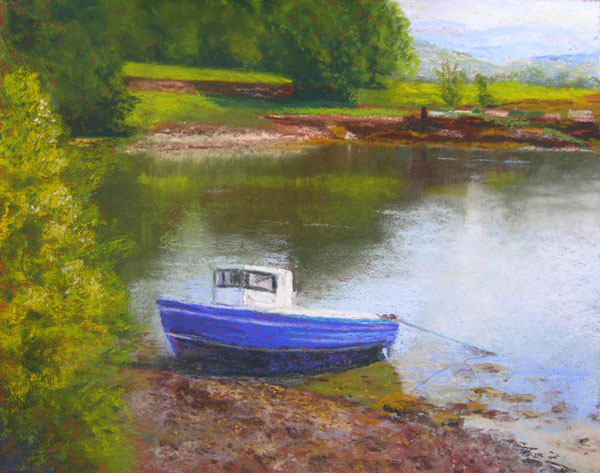 The Blue Boat (146), pastel, 11 x 14", $600