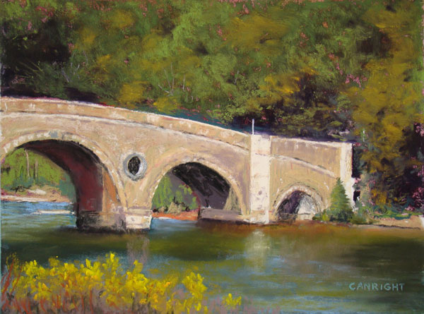 Bridge at Kenmore (145), pastel, 9 x 12", $400