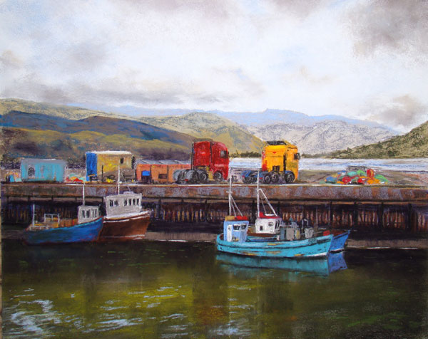 Skye Harbor (140), pastel, 16 x 20", $950