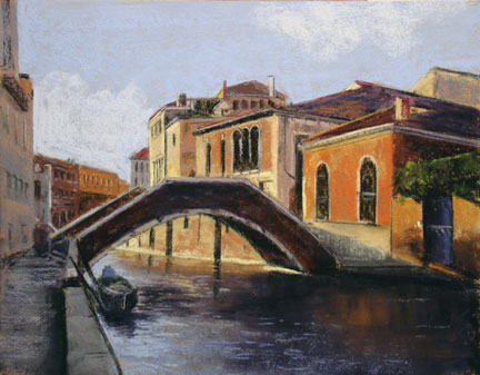 Late Light in Venice (157), pastel, 11 x 14", $595