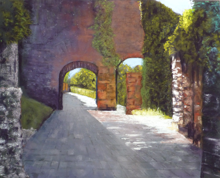 Orvieto Walkway (186), pastel, 16 x 20", $950