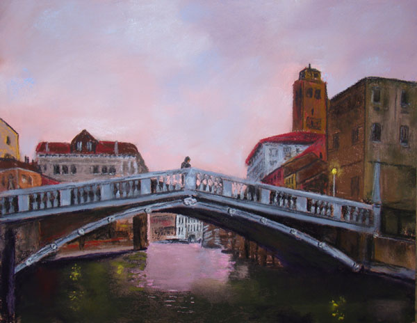 Venetian Sunset (158), pastel, 11 x 14", $595