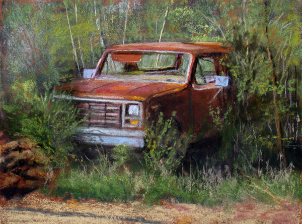 Broken Bronco (165), pastel, 9 x 12", SOLD