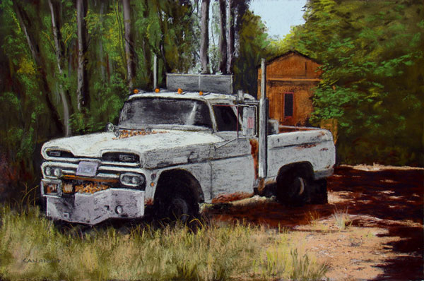 Retired Workhorse (162), pastel, 12 x 16", SOLD