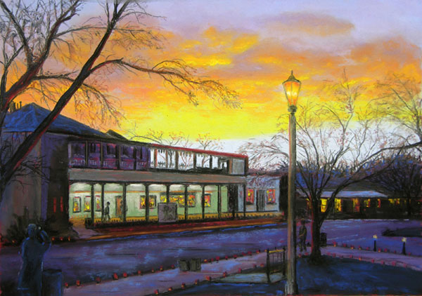 Sunset at Old Town (168), pastel, 11 x 16", SOLD