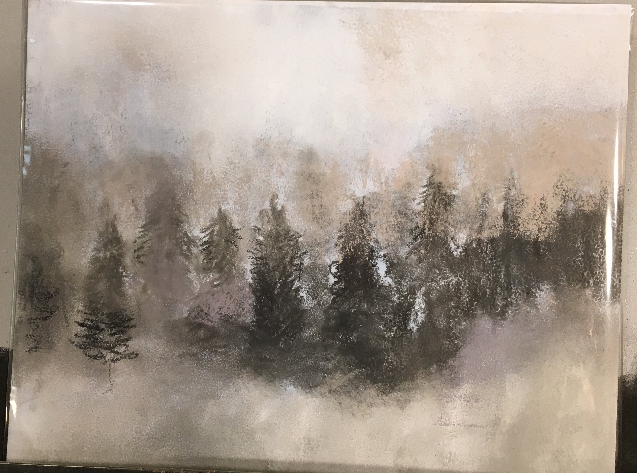 Winter Fog, pastel, 8 x 10", $295 Unframed