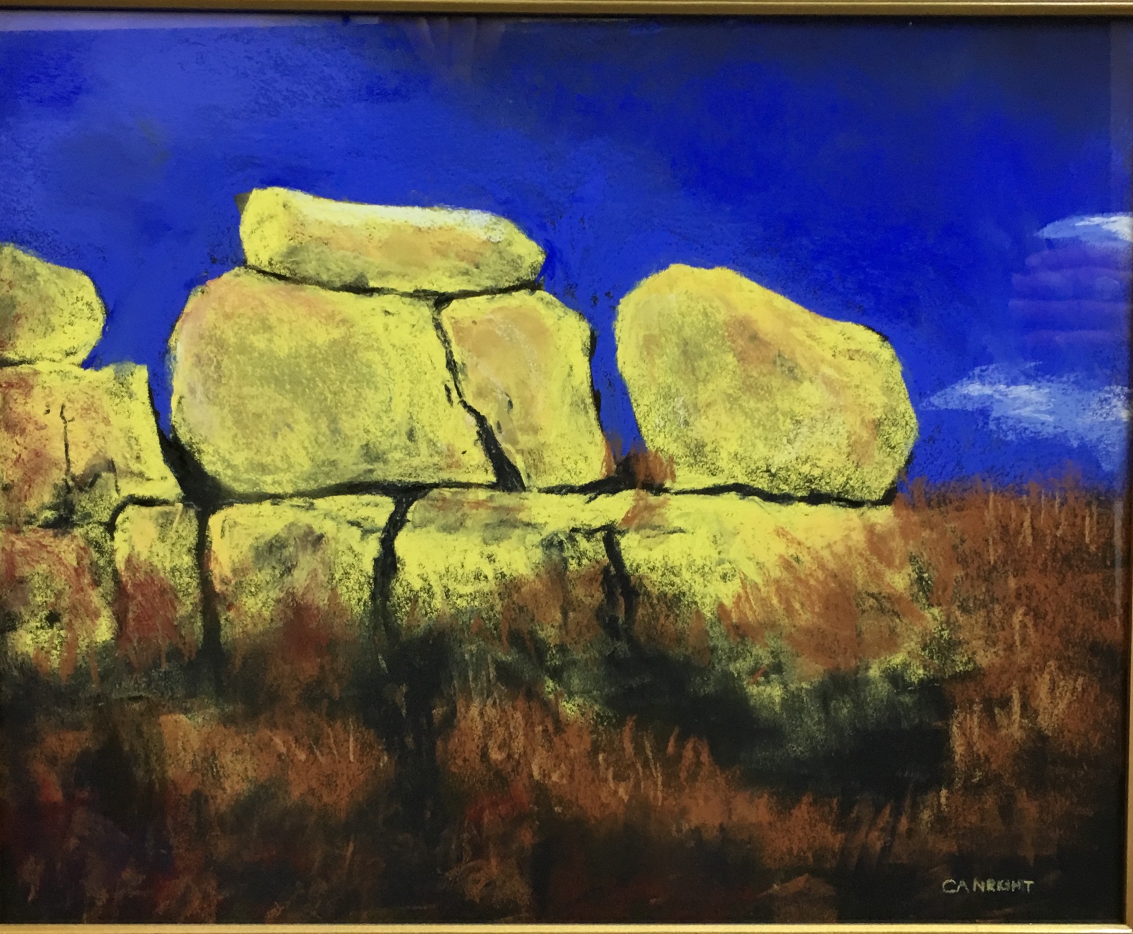 Boulders,  pastel, 16 x 20", $1250 Framed, $1000 Unframed