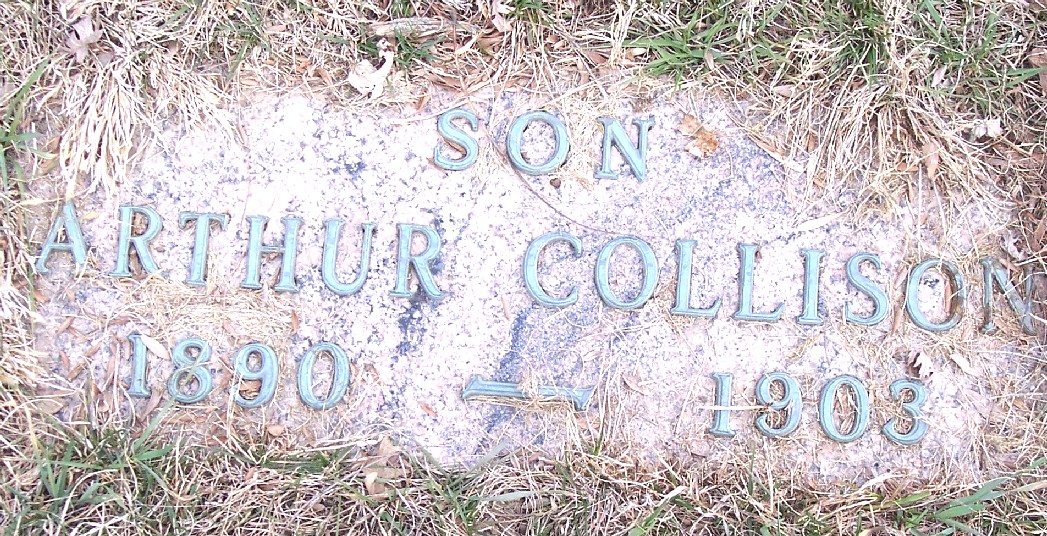 Gravestone of Arthur Collison, Mount Olivet Cemetery, Carroll, Iowa (Geo. Clinton / Find a Grave)