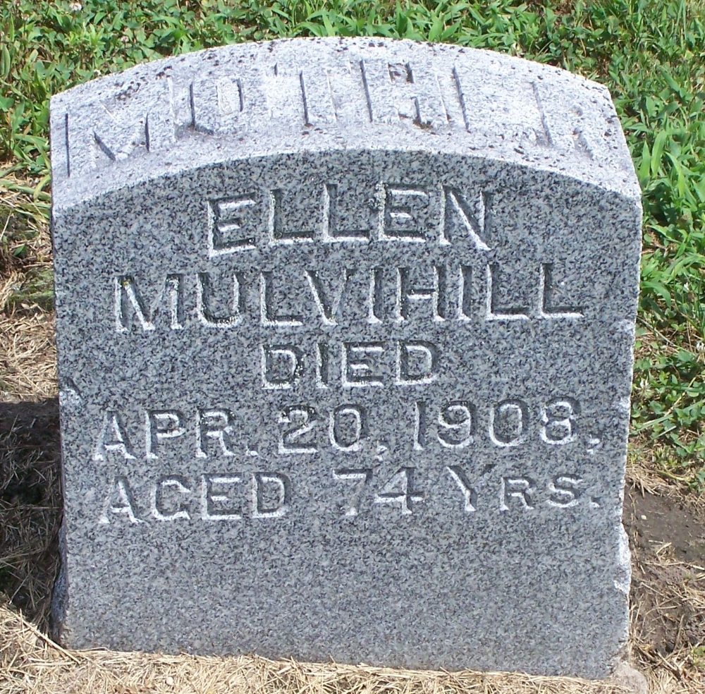 Gravestone of Ellen Wolfe Mulvihill at Saint James Cemetery, Toronto, Iowa (Christine Masterson / Find a Grave)