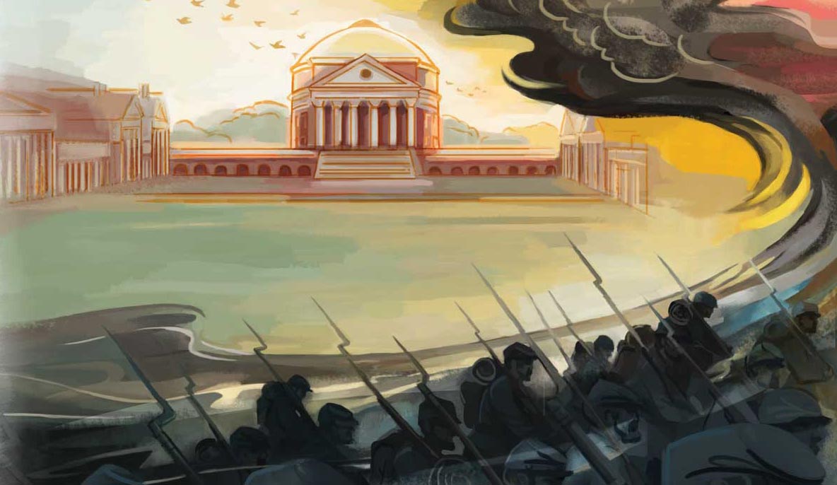 Suling Wang's lovely cover art for my University of Virginia Magazine story on the Union occupation of Charlottesville.